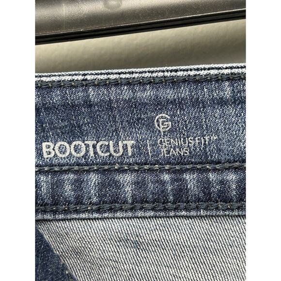 Lane Bryant Boot Cut Jeans Womens Sz 26 Regular Denim Blue Genius Fit Distressed - Picture 4 of 10